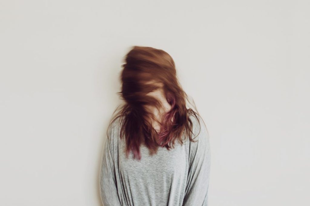 beautiful women with messy hair