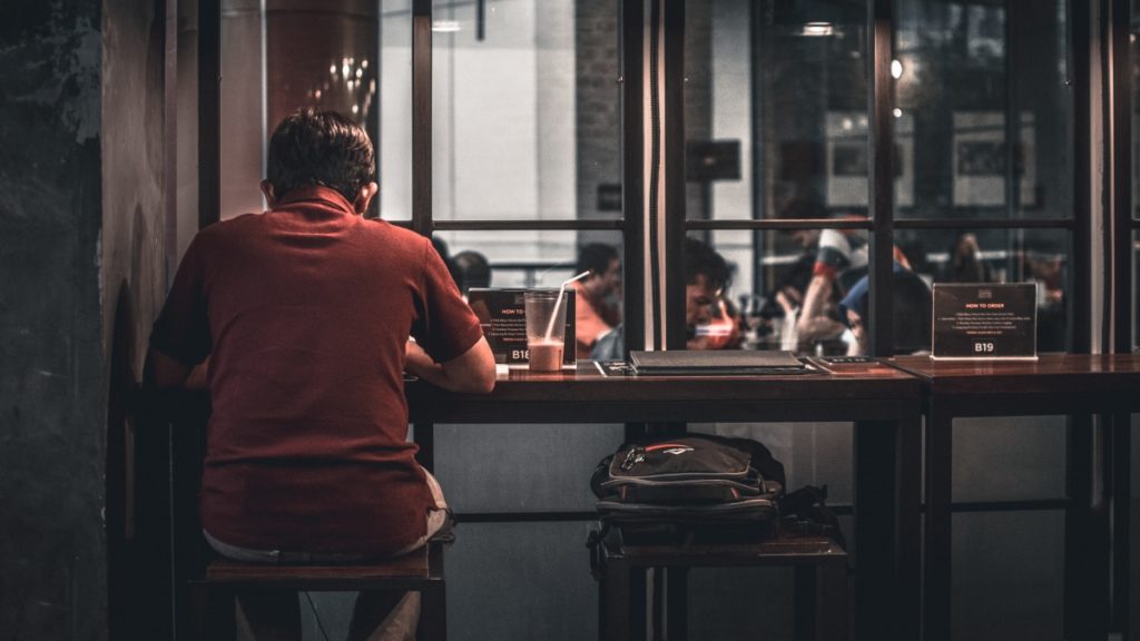 Alone in a Cafe