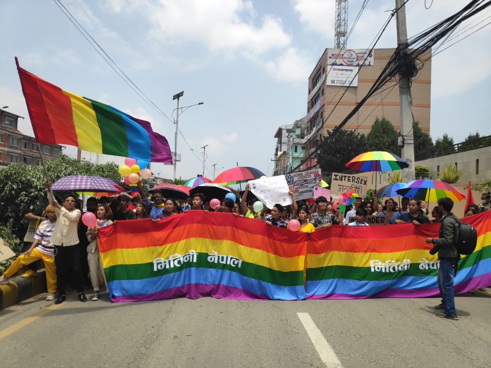 Pride parade in Nepal Baneshwor