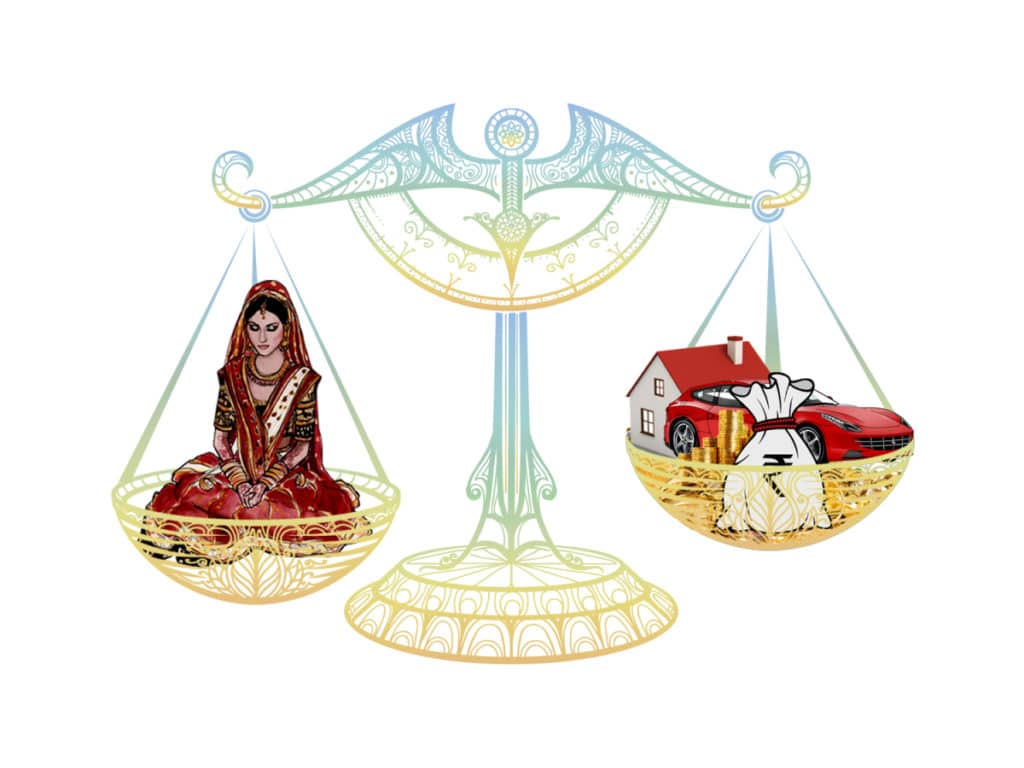 problems of dowry system bride weighed against goods