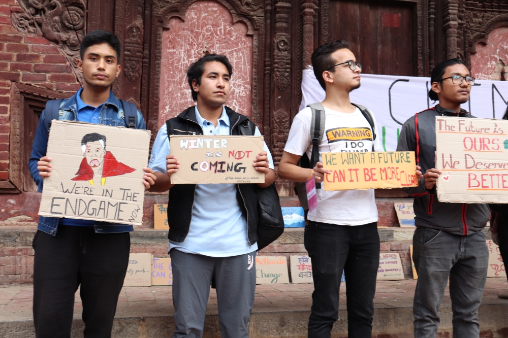 Climate change strike in Basantapur