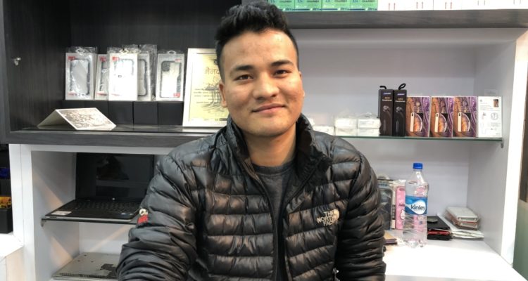 Jack Khadka of we fix it Mobile business in Nepal